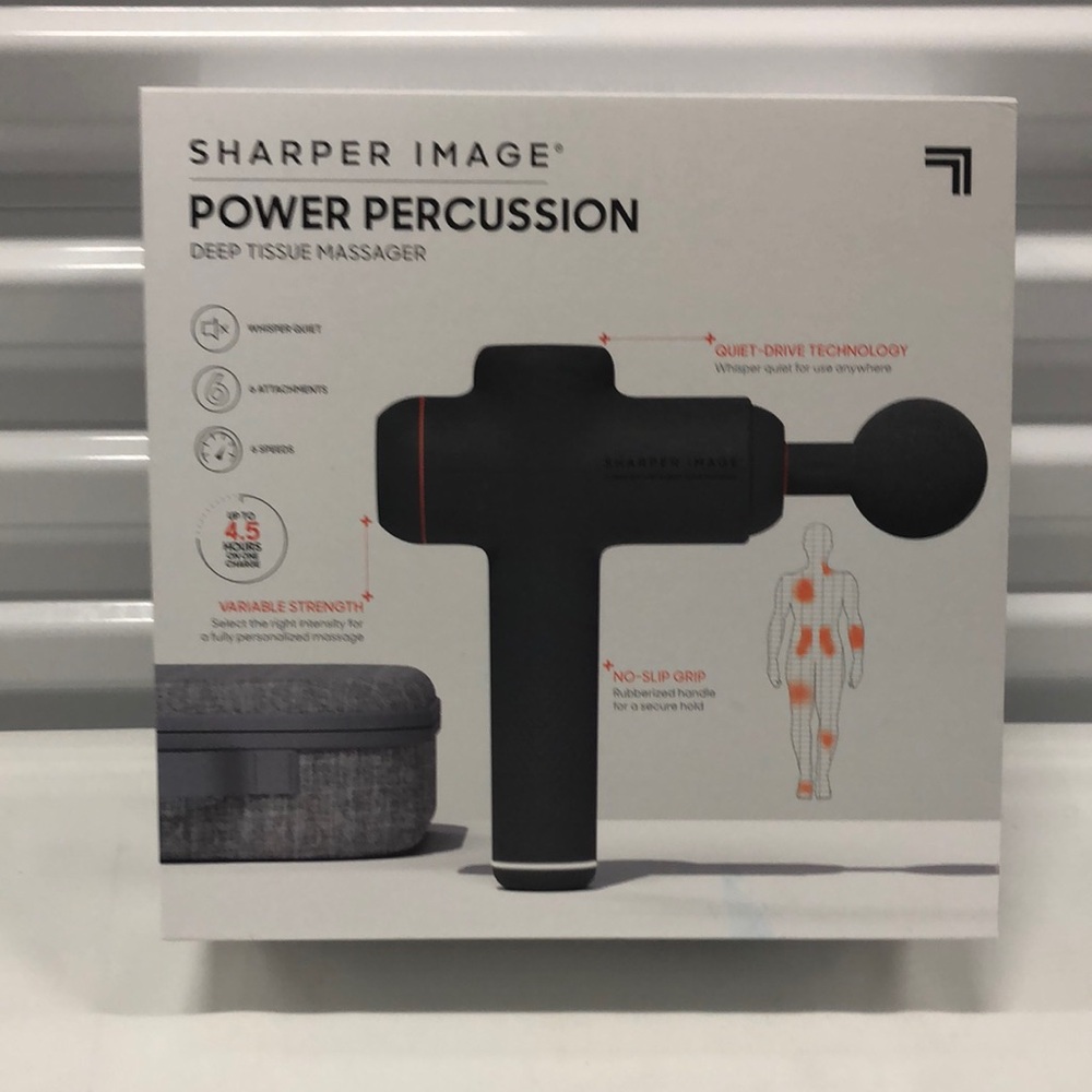 NWT Sharper Image Black Percussion Massager